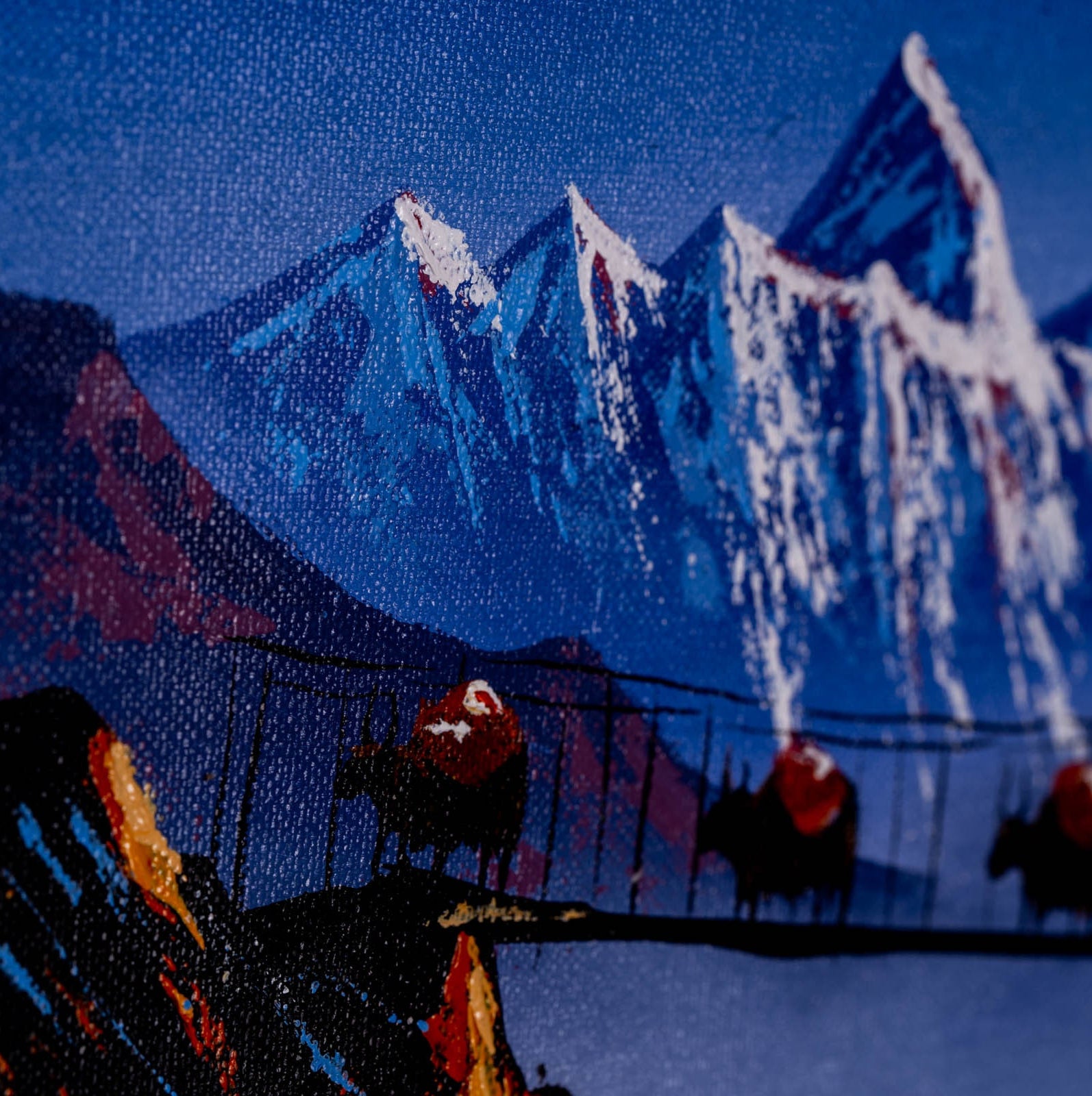 Oil Painting of Mount Everest - Lucky Thanka