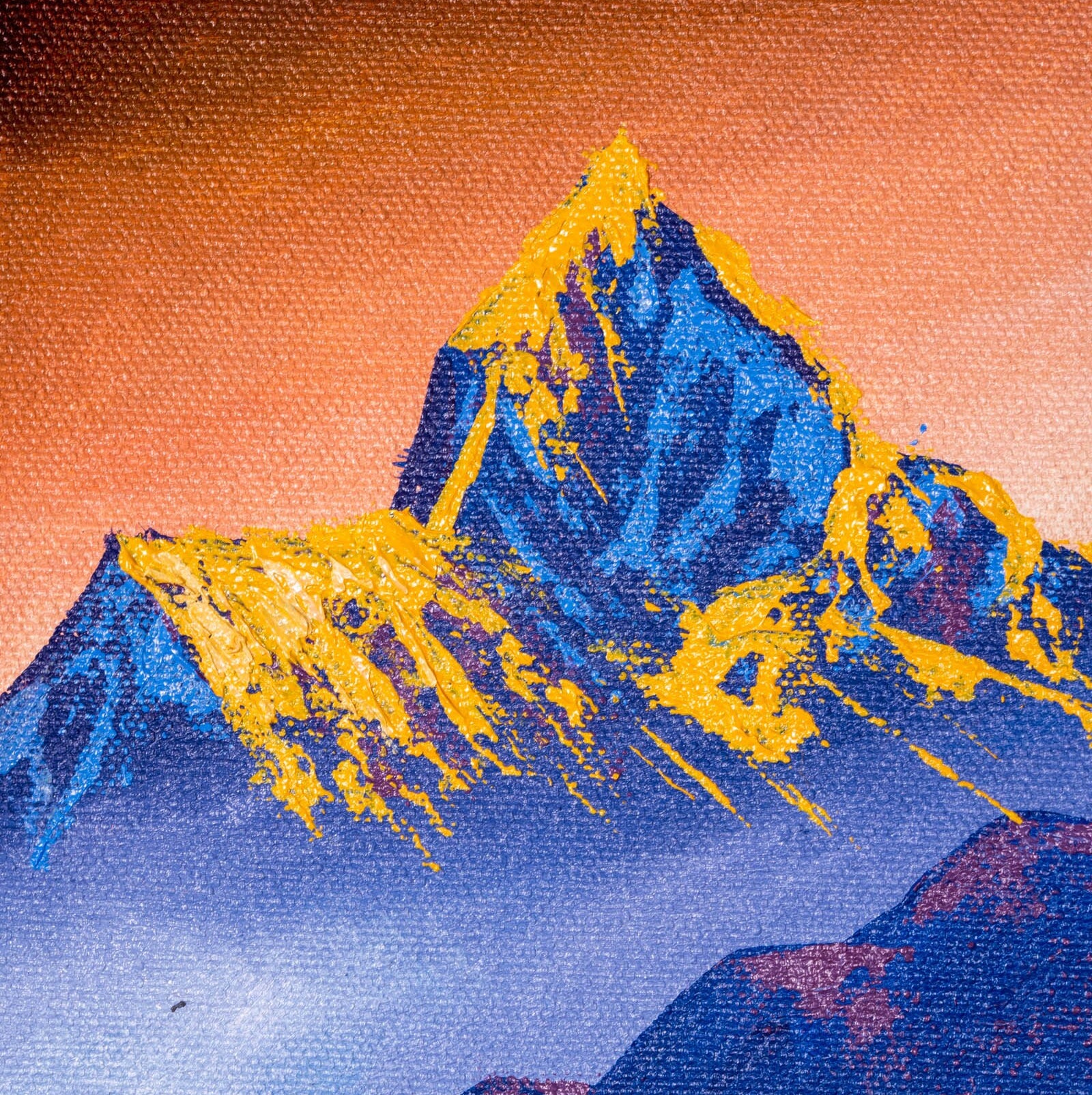 Oil Painting of Mount Machhapuchhre - Lucky Thanka