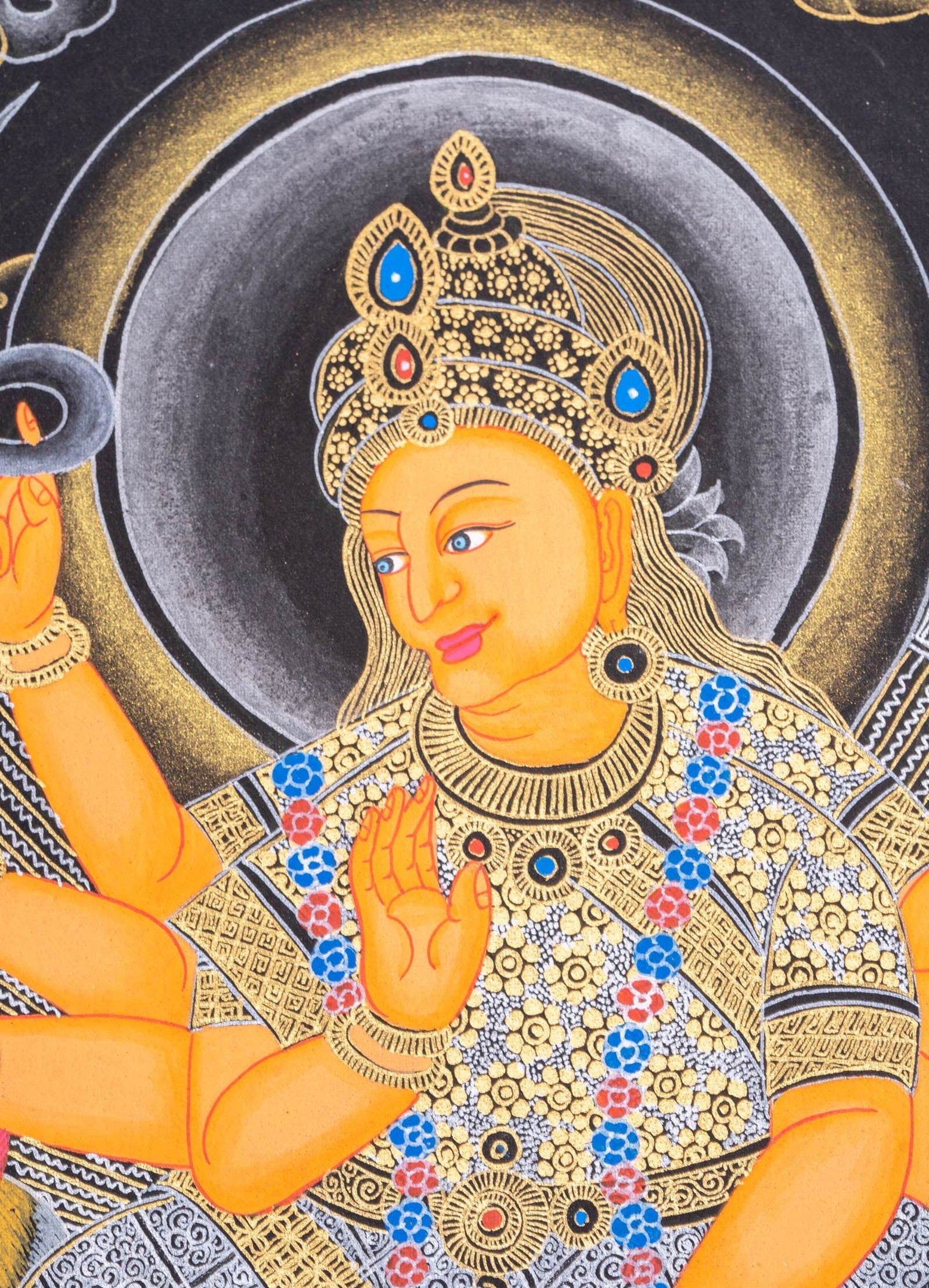 Thangka Painting of Durga Goddess - Lucky Thanka