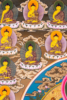 Thangka Painting of Shakyamuni Buddha with 35 Buddhas - Lucky Thanka