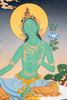 Thangka Painting of Green Tara - Lucky Thanka