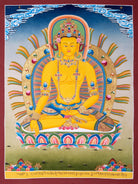 Five Buddha Newari Thangka Painting - Lucky Thanka