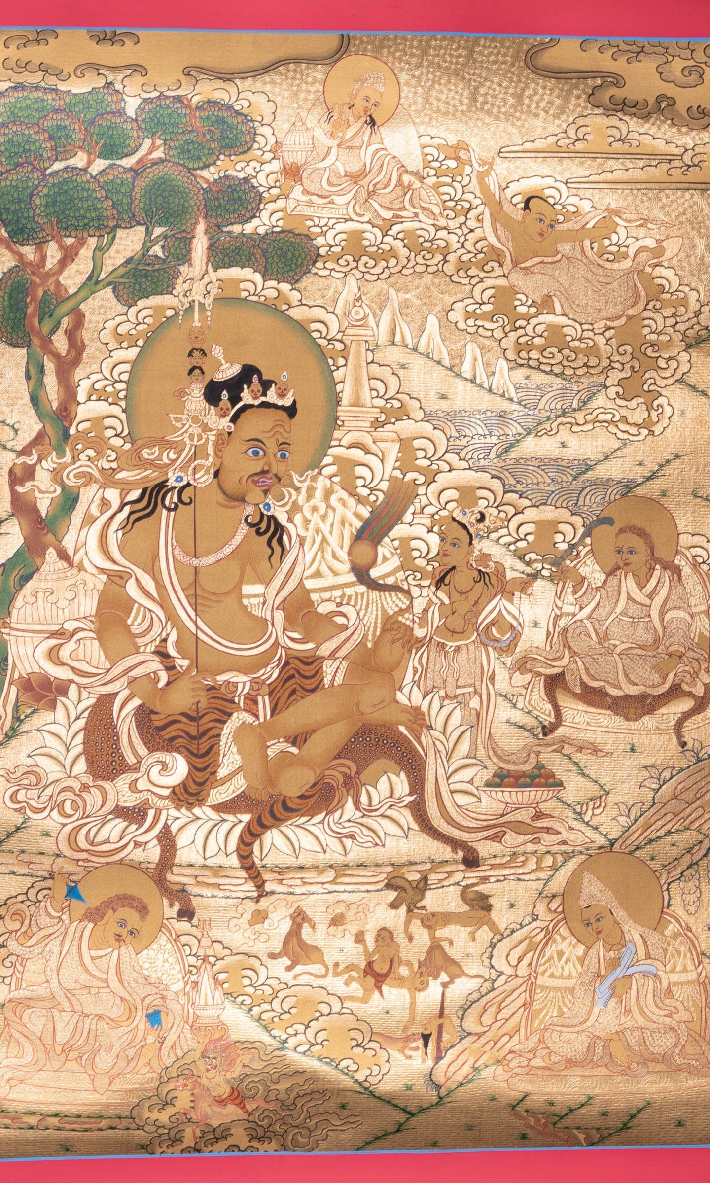 Guru Set Buddhist Painting - Thangka - Lucky Thanka