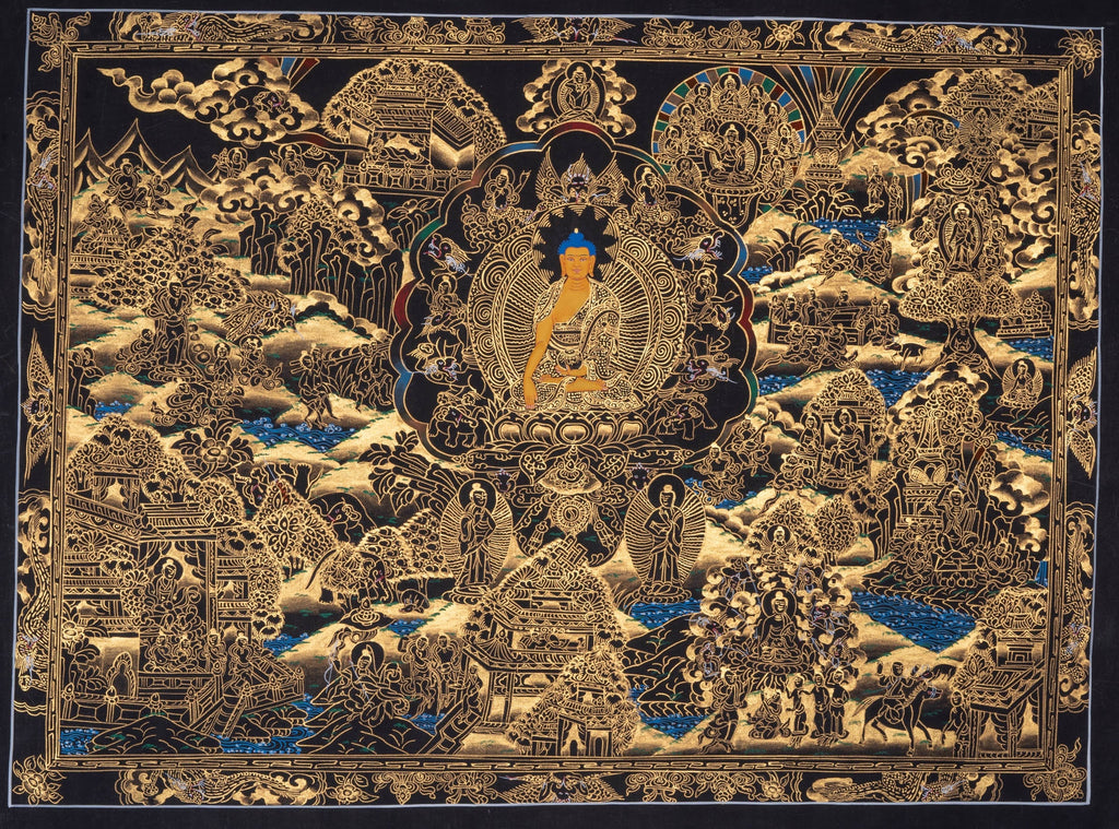 Thangka of Buddha Enlightenment - Lucky Thanka