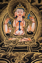 Chengresi Mantra Mandala Meditation Thangka - Lucky Thanka
