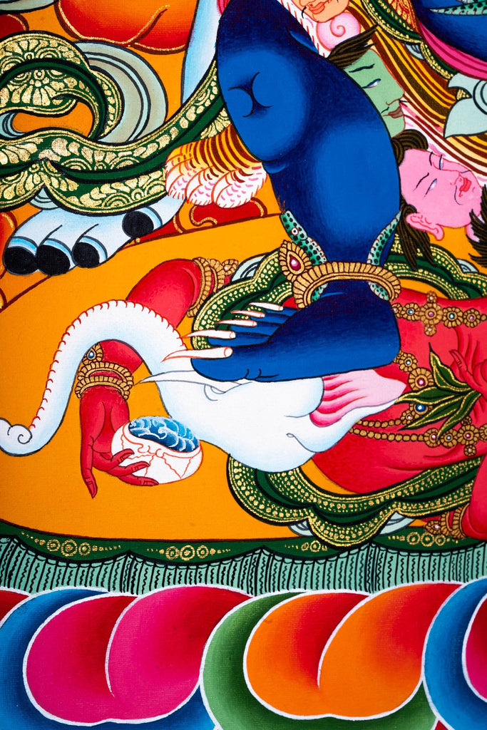 Mahakala with 6 arm Thangka Painting - Lucky Thanka