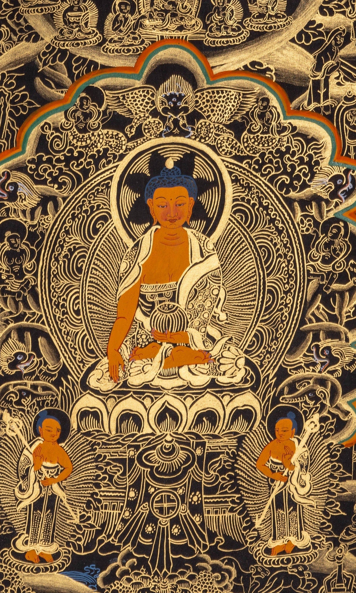 Buddha Enlightenment  Thangka - Lucky Thanka