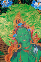 Green Tara Thangka - Lucky Thanka