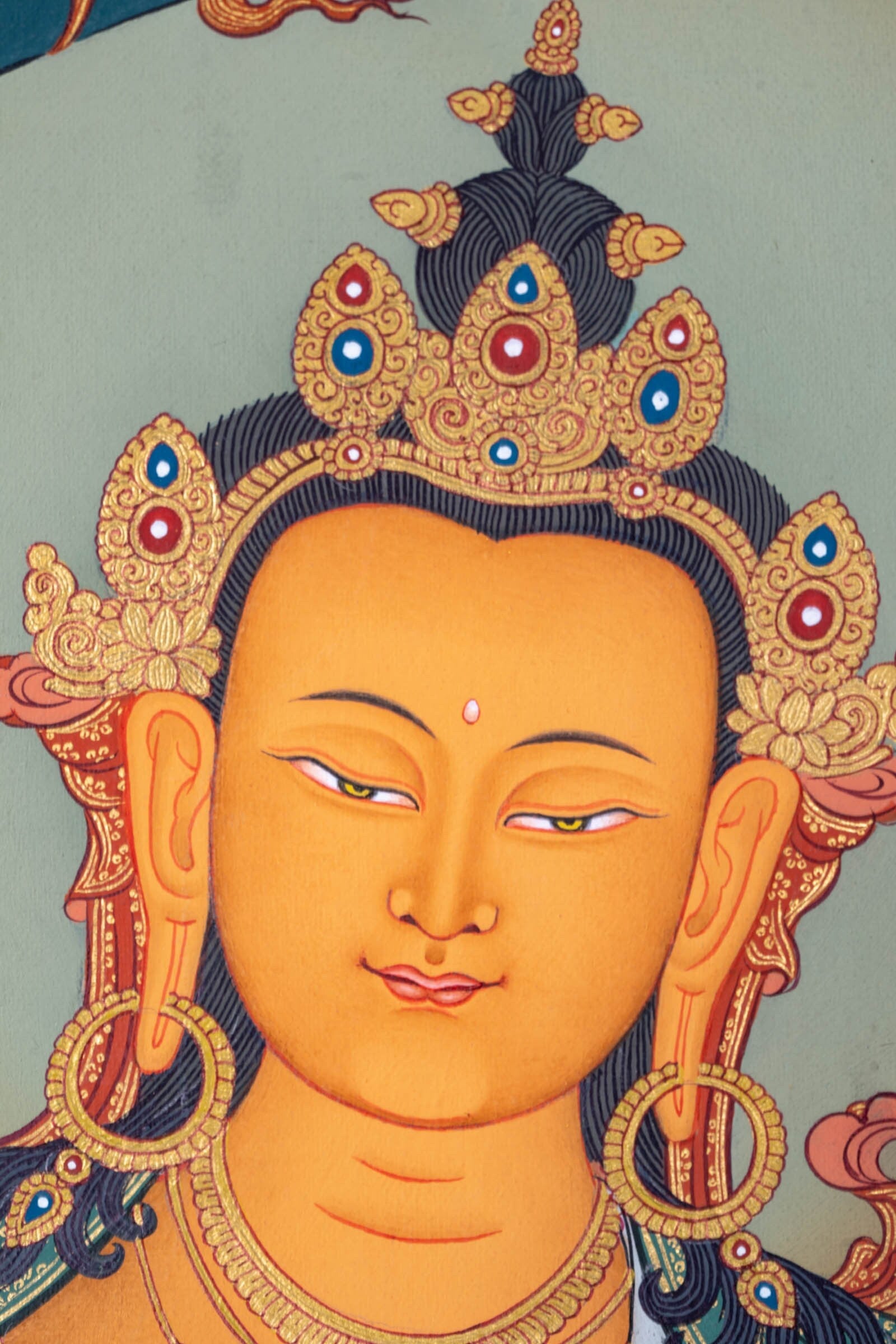 Manjushri Thangka Paintings - Lucky Thanka