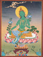 Thangka Painting of Green Tara - Lucky Thanka