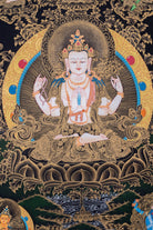 Thangka Painting of Chengresi Bodhisattva - Lucky Thanka