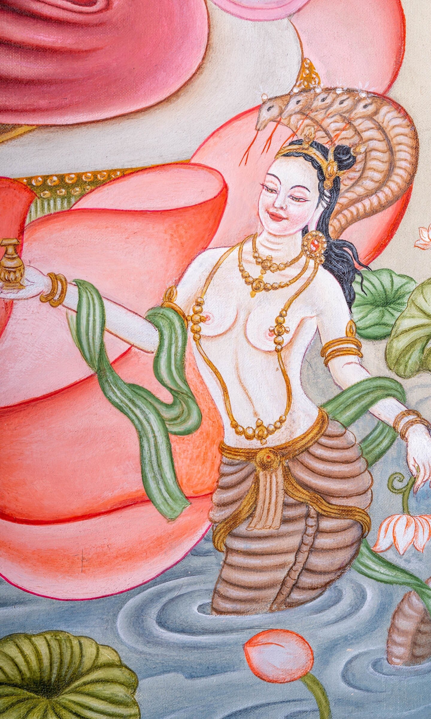 Newari White Tara Thangka Painting - Lucky Thanka