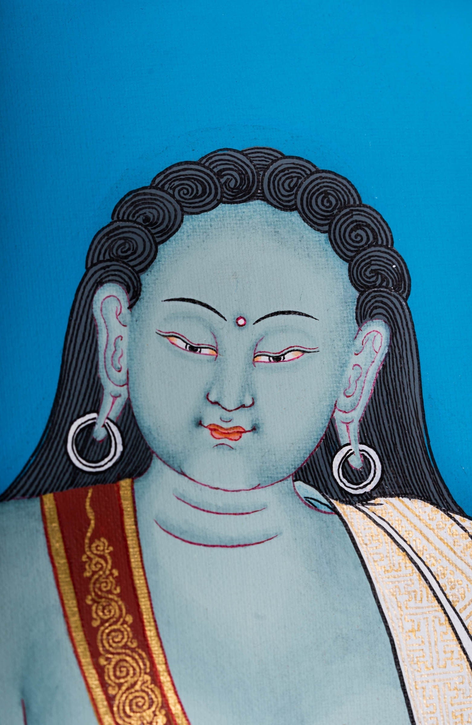 Milarepa Thangka painting on Canvas - Lucky Thanka