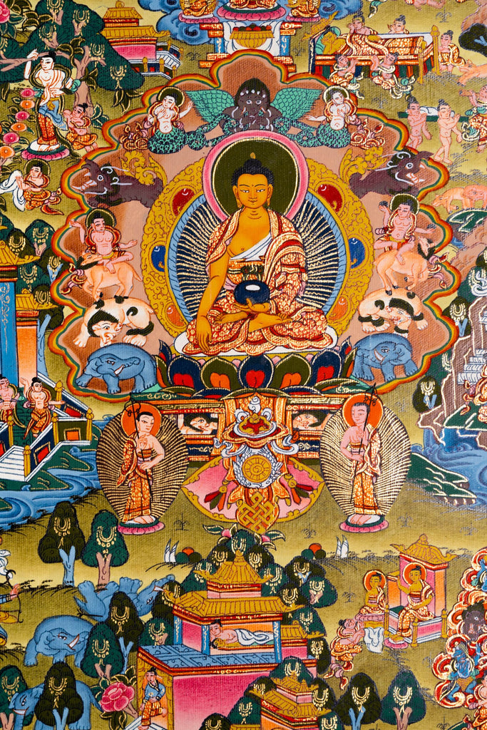 Thangka of Buddha Life - Lucky Thanka