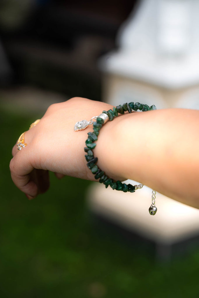 Natural Stone Emerald Chip Bracelets - Lucky Thanka