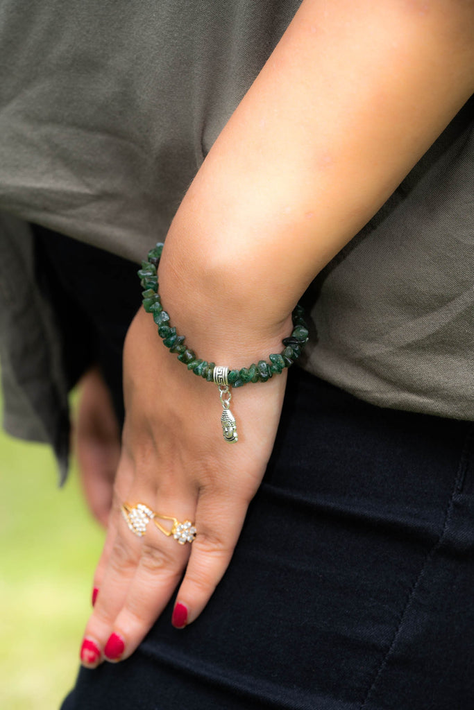 Natural Stone Emerald Chip Bracelets - Lucky Thanka