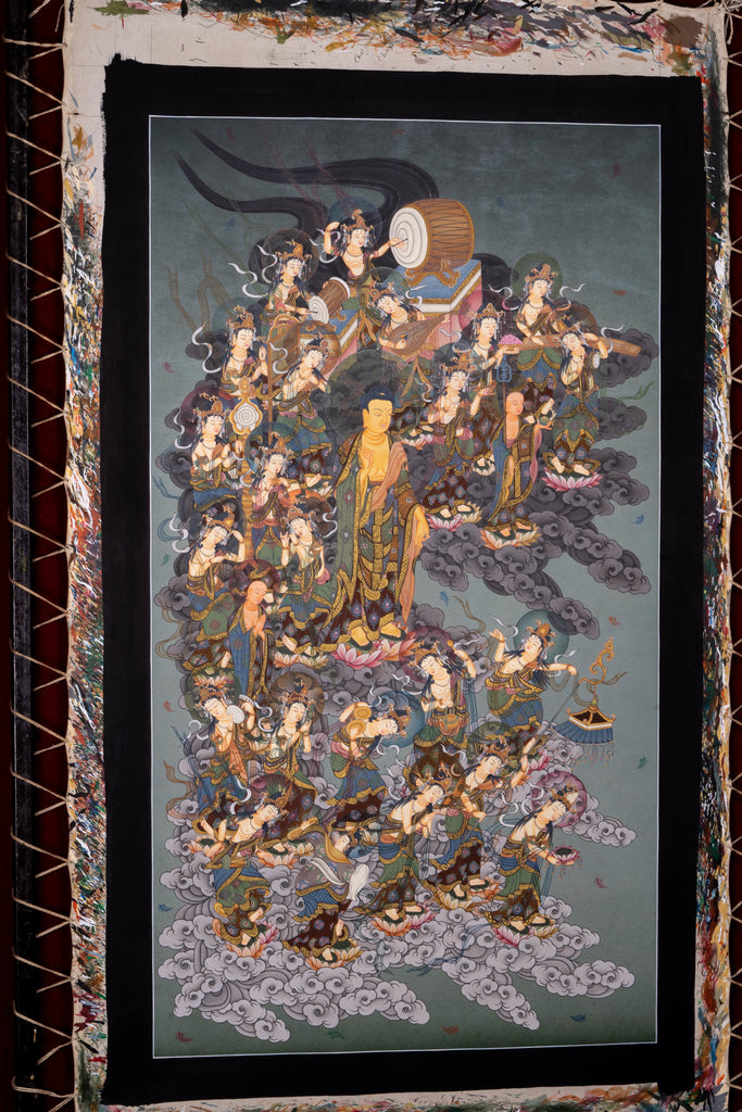 Buddha Japanese painting on cotton canvas – Handmade Thangka Painting from Nepal - LuckyThanka