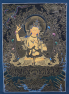 Manjushri Thangka Painting - Handpainted Thangka Art - Lucky Thanka